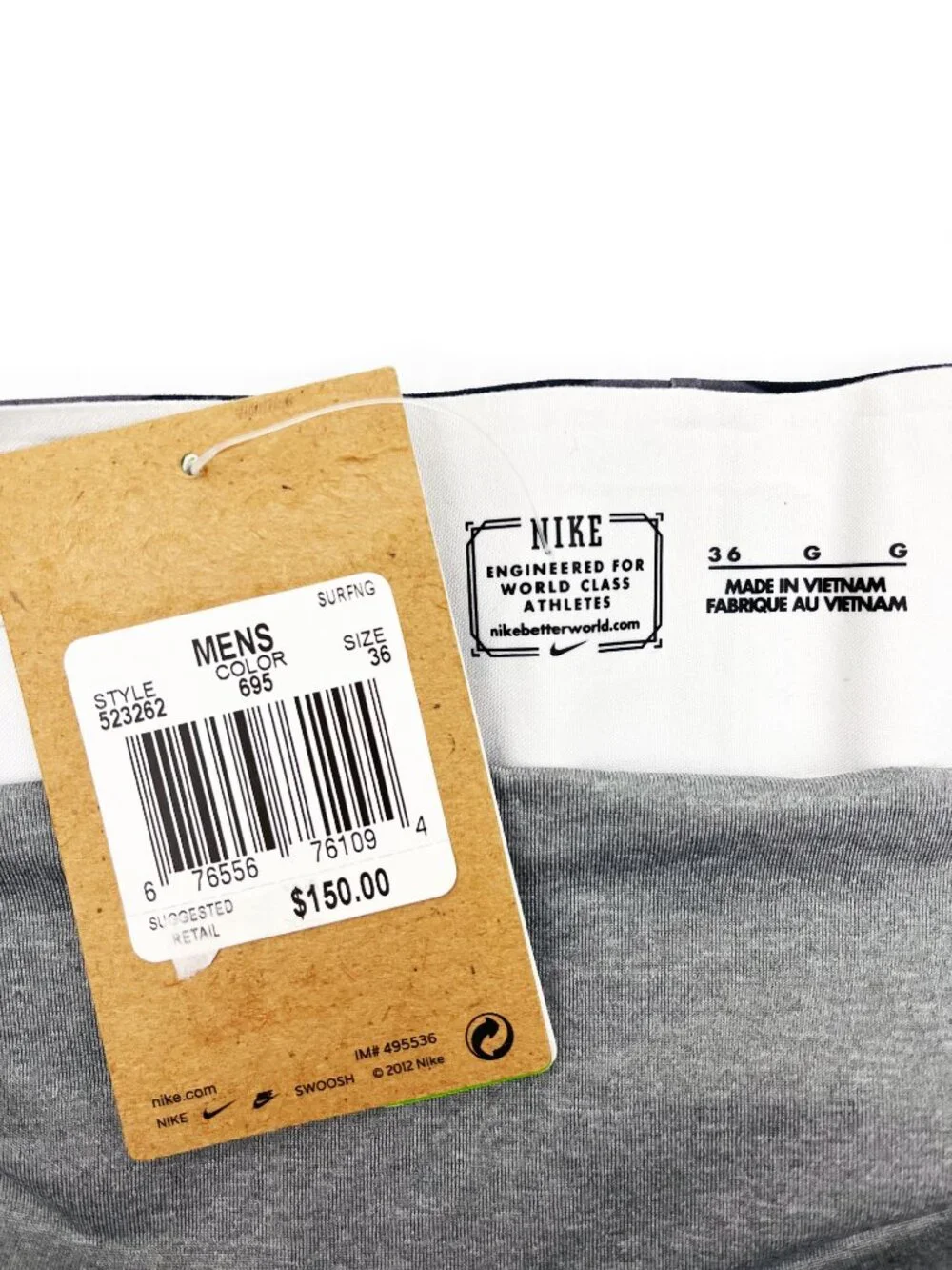 Nike tag size